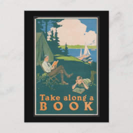 Postal Tome a lo largo de un libro