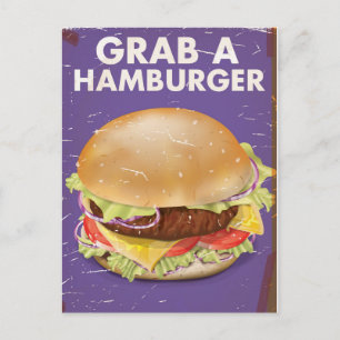 Postal Tome un Poster de alimentos de la Vintage de Hambu