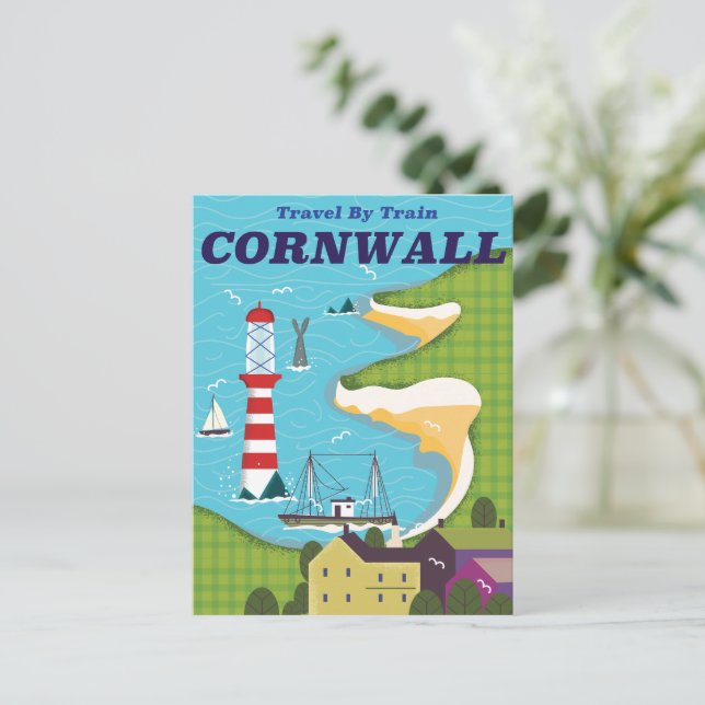 Postal Tome un tren para Cornwall (Anverso de pie)