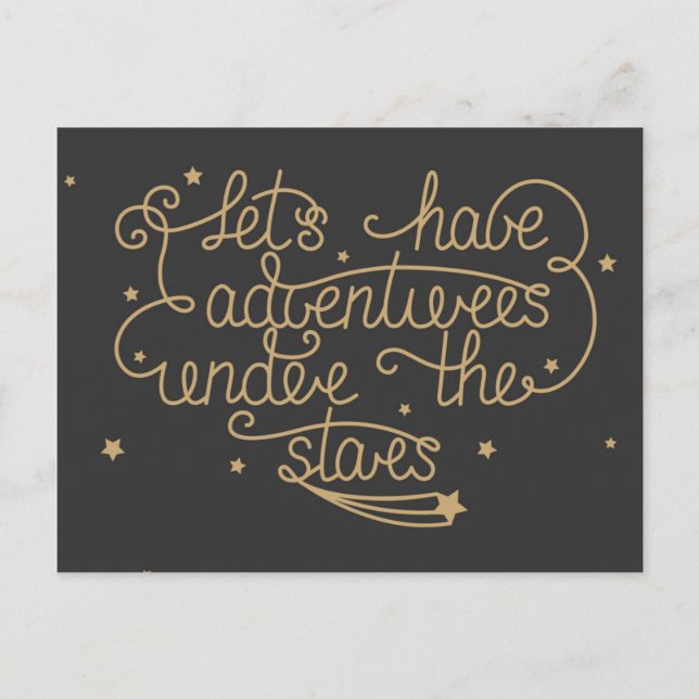 Postal Tomemos aventuras (Anverso)