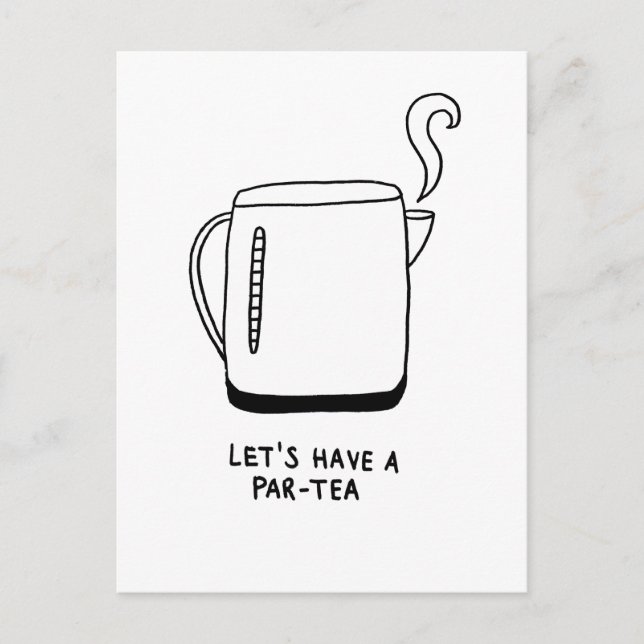 Postal Tomemos un pera de té (Anverso)