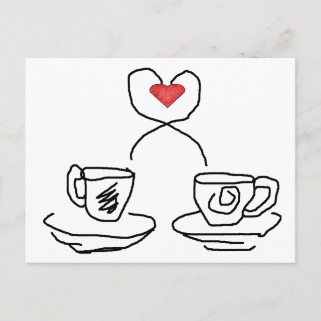 Postal Tomemos una taza de... (Anverso)