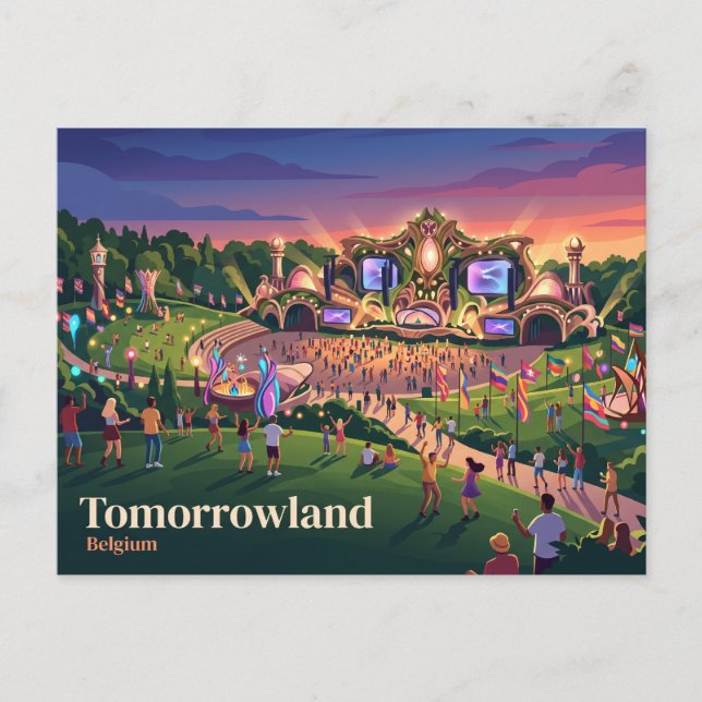 Postal Tomorrowland Boom Bélgica (Anverso)