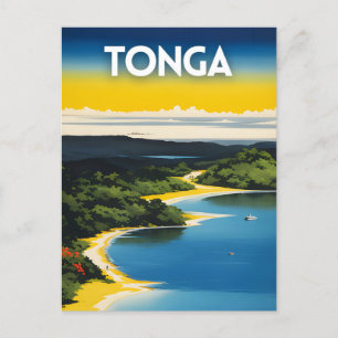 Postal Tonga Travel Art Poster