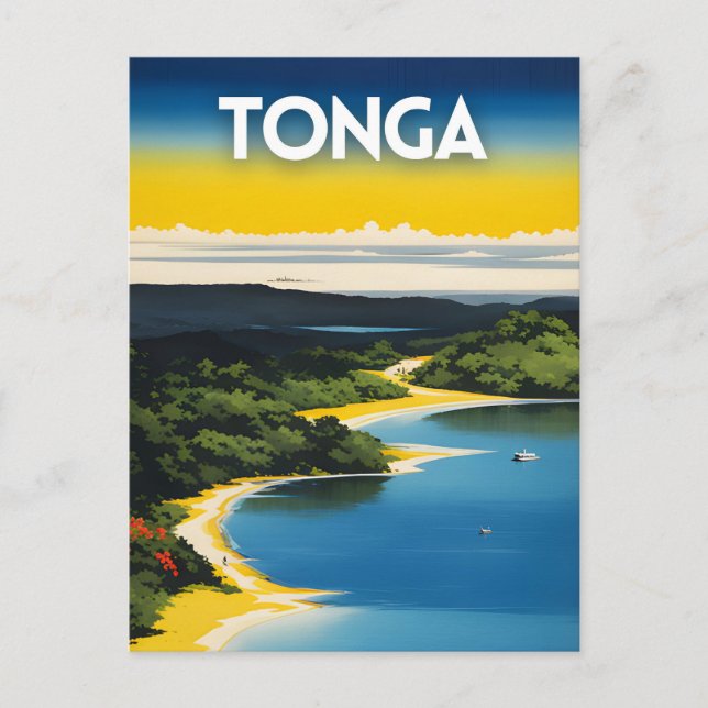 Postal Tonga Travel Art Poster (Anverso)
