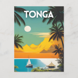 Postal Tonga Vintage Travel Poster