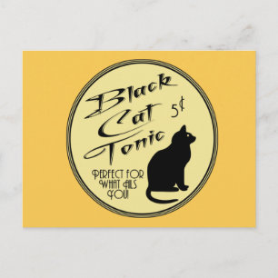 Postal Tono de gato negro