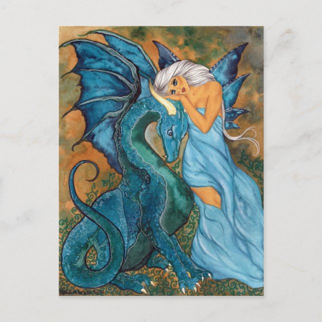 Postal Tonos azules (Anverso)