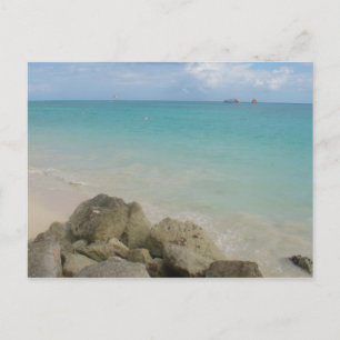 Postal Tonos de arena azul y blanca...