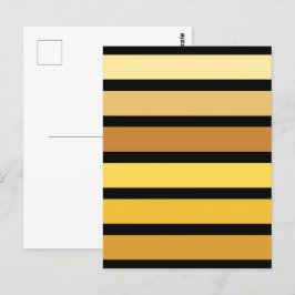 Postal Tonos De Rayas Amarillas Doradas Sobre Negro