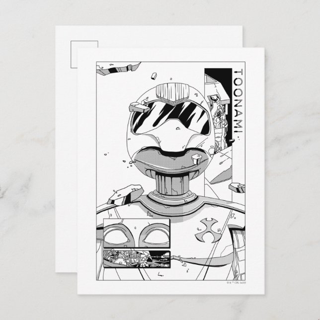 Postal Toonami TOM 5 y SARA Comic Style Parachoque (Anverso / Reverso)