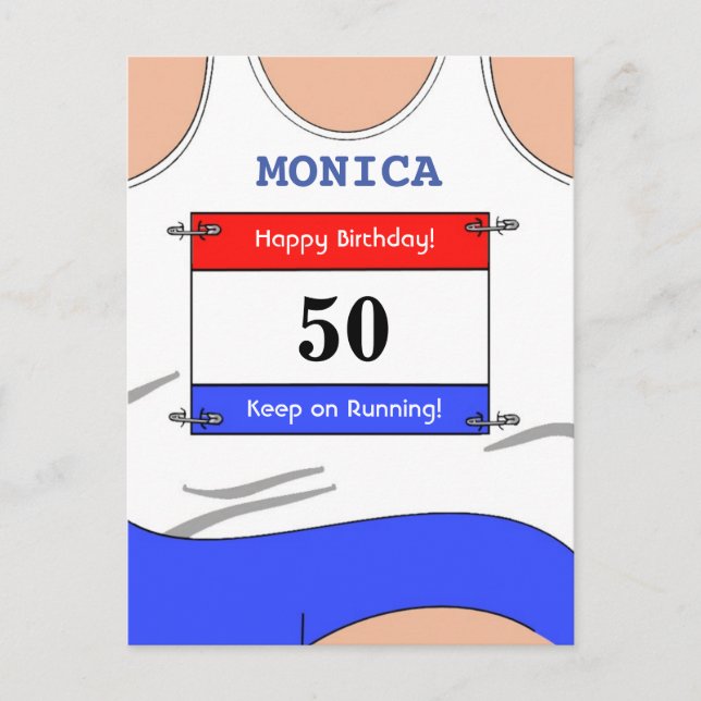 Postal Top blanco de Runner (Anverso)