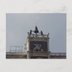 Postal Top of Clock Tower,Plaza de San Marcos, Venecia 2
