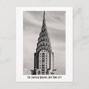 Postal Top of the Chrysler Building NYC - B&W