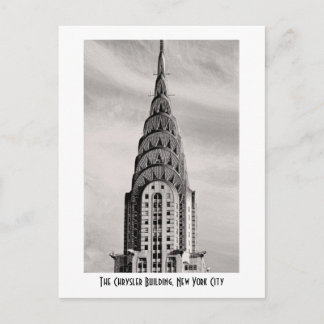 Postal Top of the Chrysler Building NYC - B&W