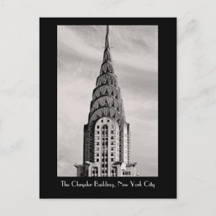 Postal Top of the Chrysler Building NYC - B&W