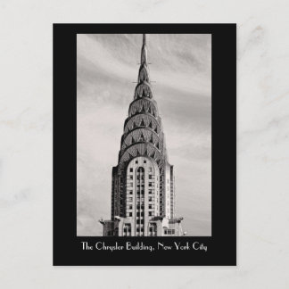 Postal Top of the Chrysler Building NYC - B&W