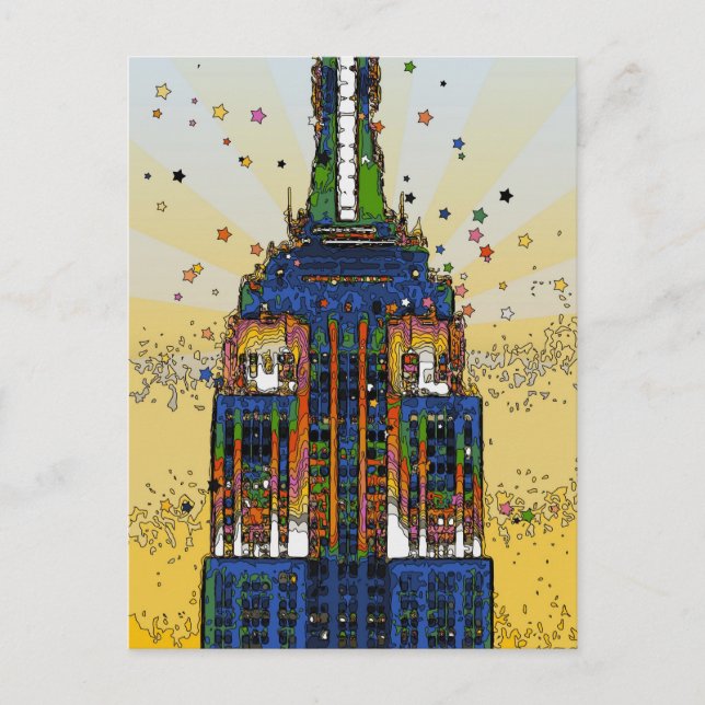 Postal Top of the ESB Psychedelic NYC Style (Anverso)