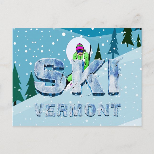 Postal TOP Ski Vermont (Anverso)