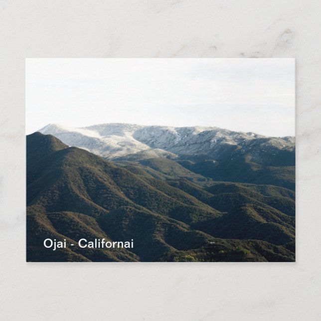 Postal Topa Topa con nieve (Anverso)