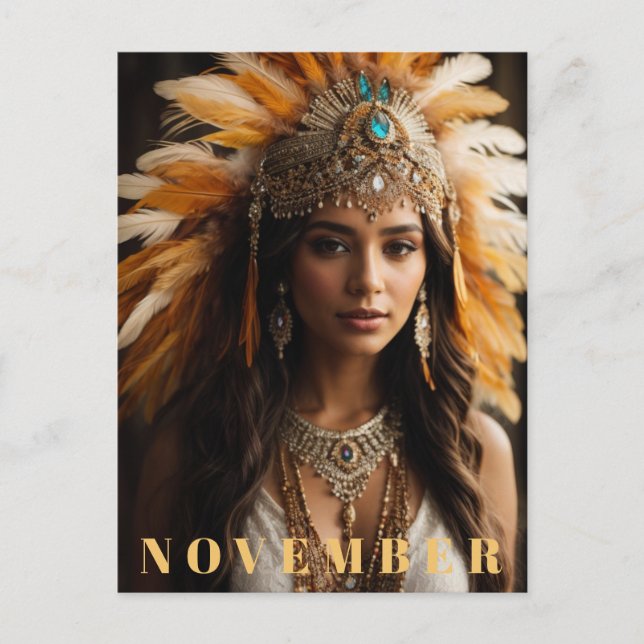 Postal *~* Topacio Dorado AP53 Piedra Natal de NOVIEMBRE  (Anverso)