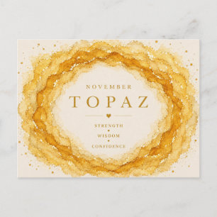Postal Topacio piedra de nacimiento de noviembre