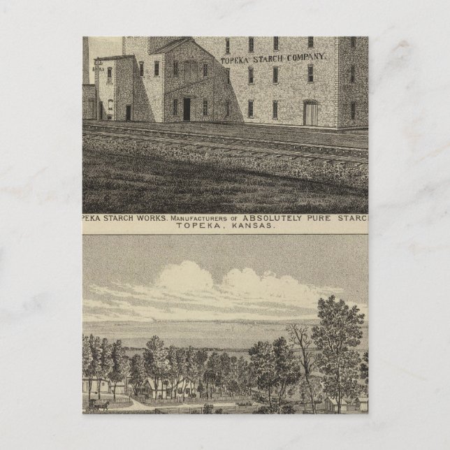 Postal Topeka Starch Workand Residence de DM Howard (Anverso)