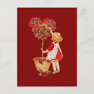 Postal Topiario con forma de corazón