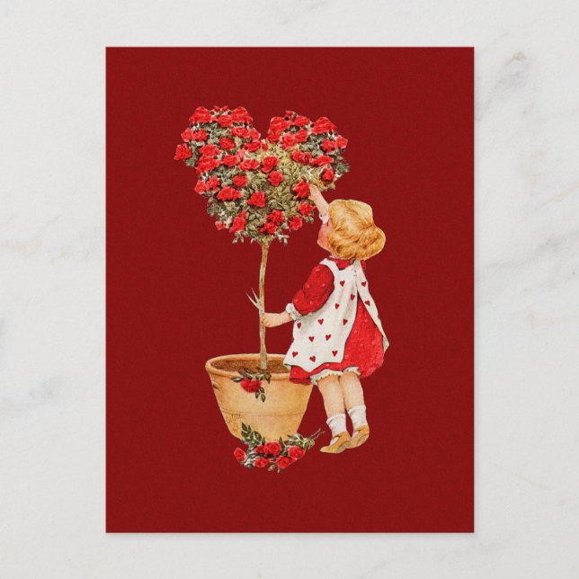Postal Topiario con forma de corazón (Anverso)