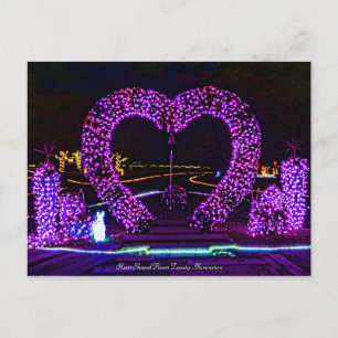 Postal Topiario de flor en forma de corazón: Iluminación