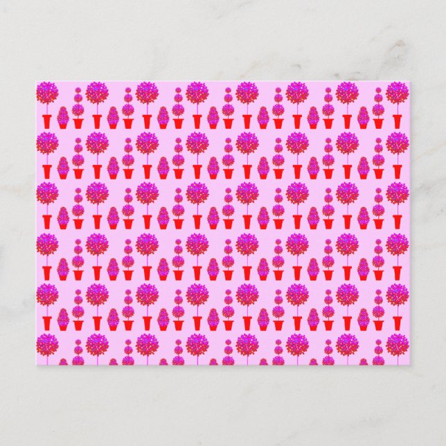 Postal Topiary Pink Daisy (Anverso)