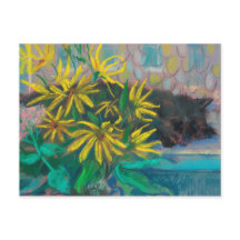 Topinambour Dreams Black Cat Flowel Pastel
