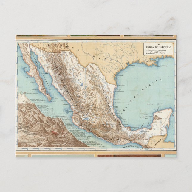 Postal Topografía de México (Anverso)