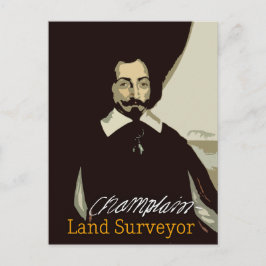 Postal Topógrafo de Samuel de Champlain Land