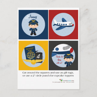 Postal Topógrafos del Fiesta piloto del avión