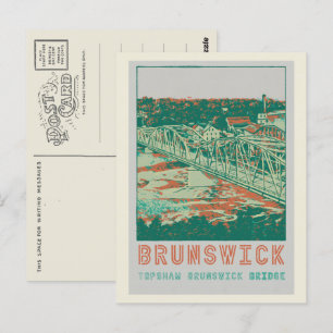 Postal Topshaw Brunswick Bridge Maine USA