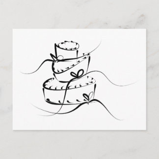 Postal Topsy Turvy Boda Cake