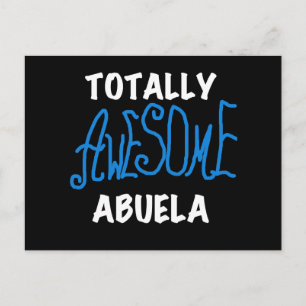 Postal Toques y regalos azul de Abuela totalmente asombro