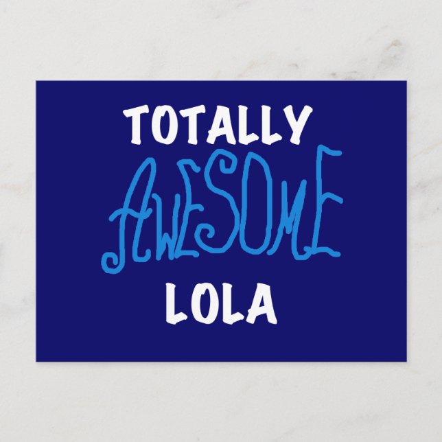 Postal Toques y regalos todosos Lola Blue (Anverso)