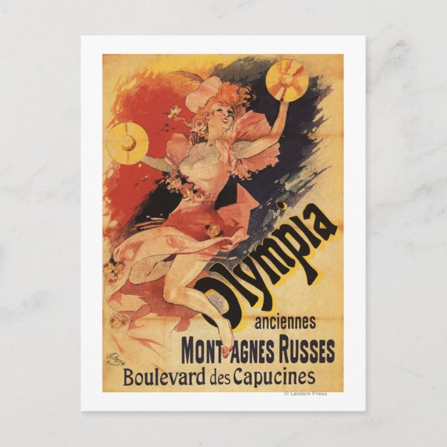 Postal Torbellino del Chica de la discoteca Olympia (Anverso)