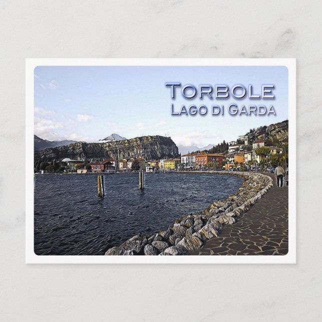 Postal TORBOLE - Lago de Garda - paseo - Trentino - (Anverso)