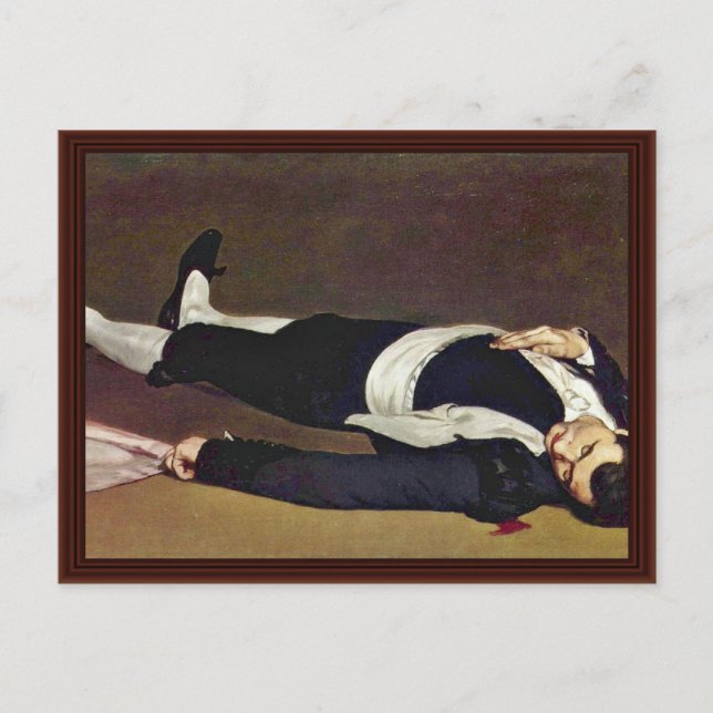 Postal Toreador Muerto Por Manet Edouard (Anverso)