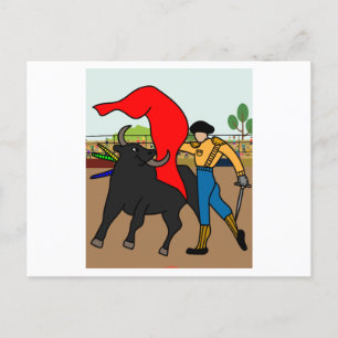 Postal Torero Bull de Arena