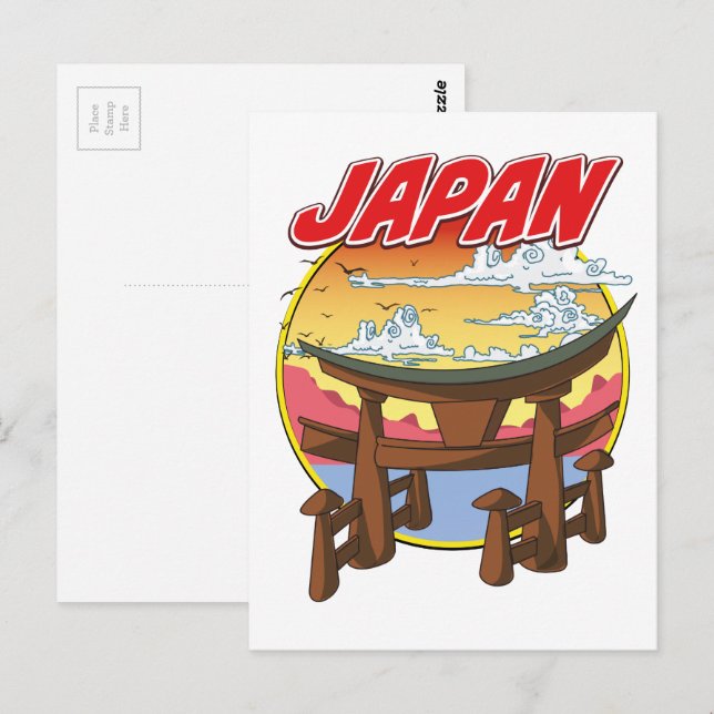 Postal Tori Japón (Anverso / Reverso)