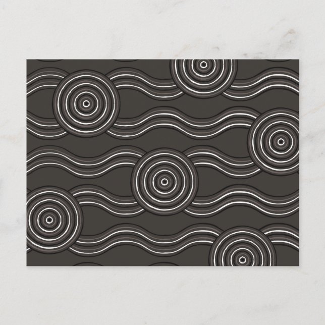 Postal Tormenta artística aborigen (Anverso)