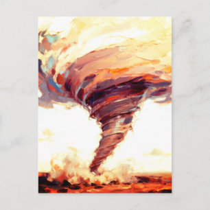 Postal Tormenta de arte Tornado