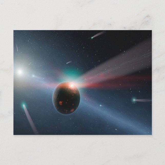 Postal Tormenta de cometas (Anverso)