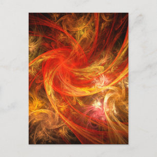 Postal Tormenta de Fuego Arte Abstracto Moderno Energía R