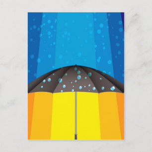 Postal Tormenta de lluvia en un día soleado