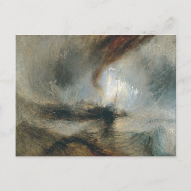 Postal Tormenta de nieve: Boca JMW Turner en puerto de va (Anverso)